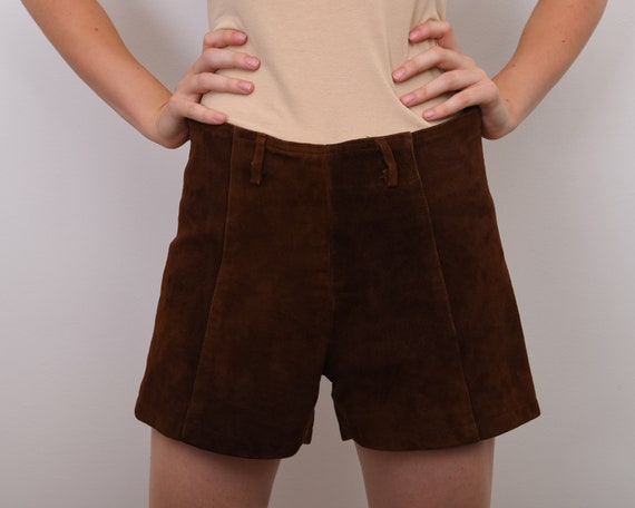 Women's S Genuine Suede Leather Shorts Western Bro
