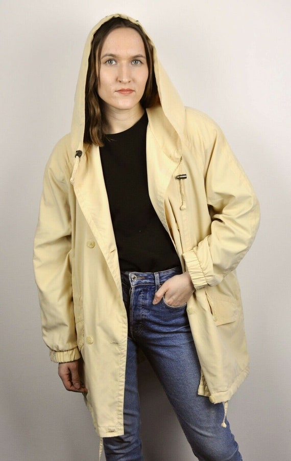 Vintage 70 s London Fog Women s M Raincoat Parka Jacket Double