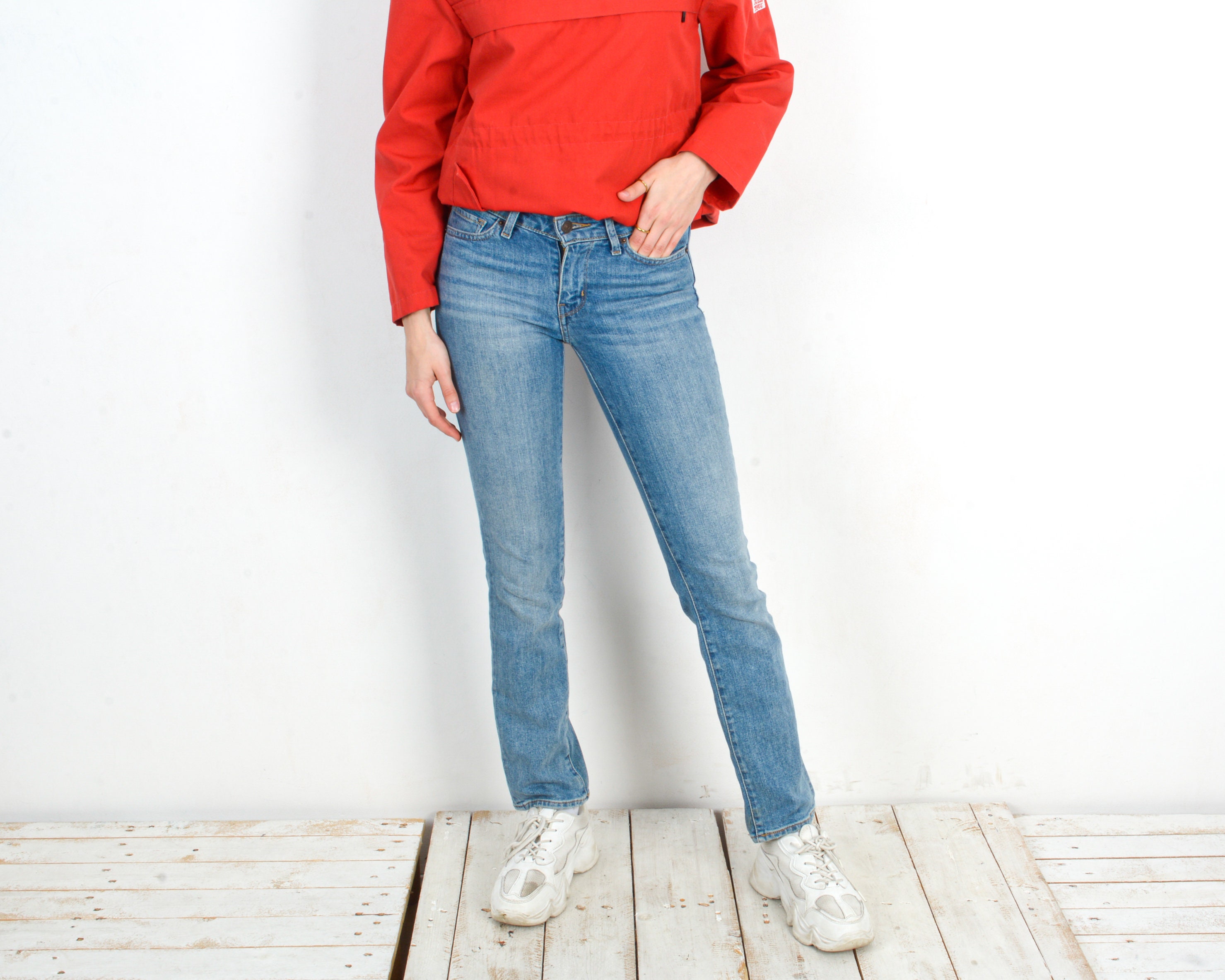 Vintage Levi's 714 Women W25 L30 Straight Skinny Jeans - Etsy Denmark