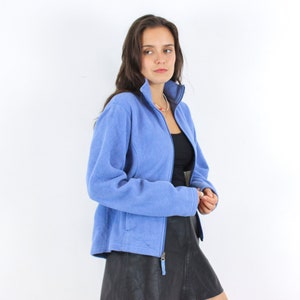 Vintage L L Bean Frauen M Regular Fleece Pullover Pullover Sweatshirt Pullover Reißverschluss Langarm Blau Sportswear 3n Bild 2