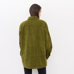 Vintage Women's XL Oversized Velvet Soft Moss Green Shirt | Etsy