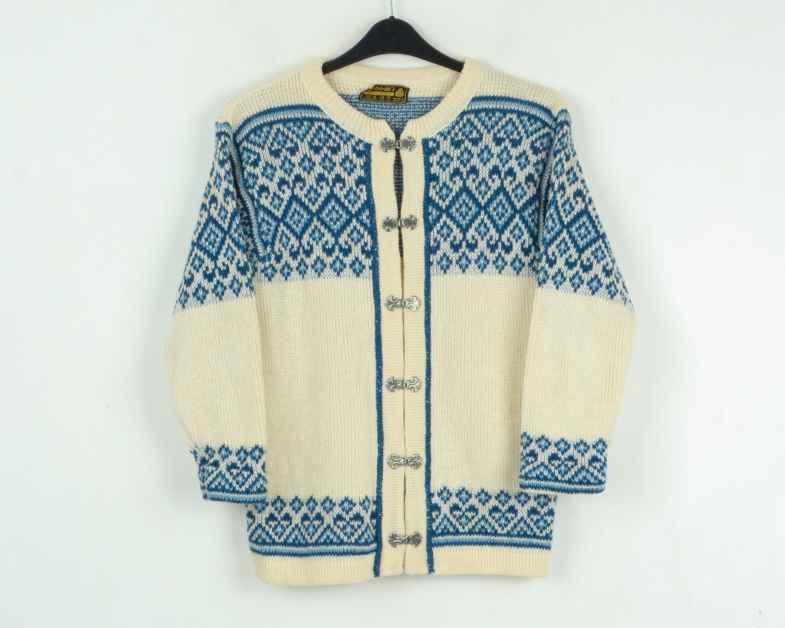 爆買い Vintage Women's M Norwegian Wool Cardigan, Sweater Jumper トップス