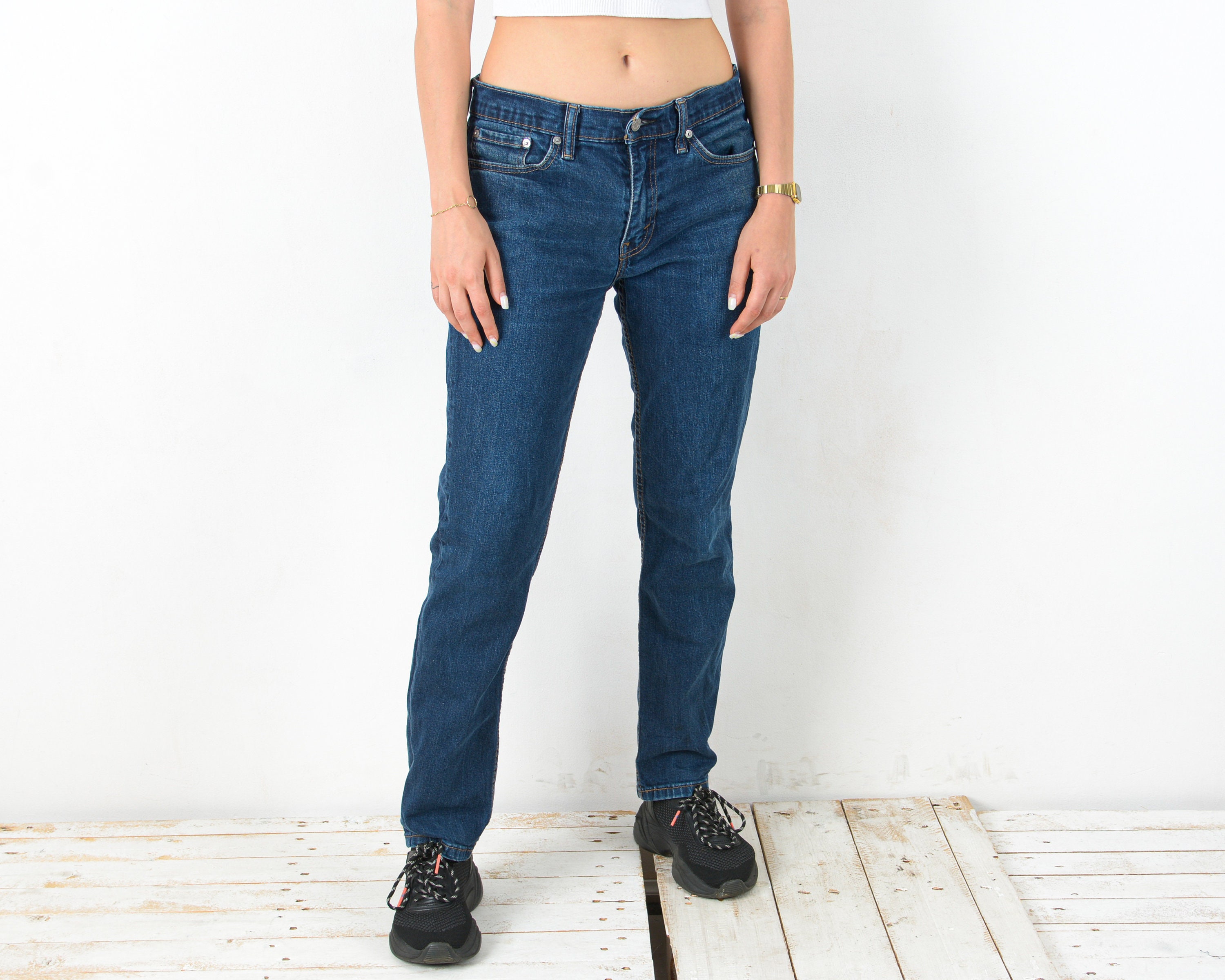 Vintage LEVI STRAUSS 511 Denim Dark Jeans Trousers Pants Blue - Etsy UK