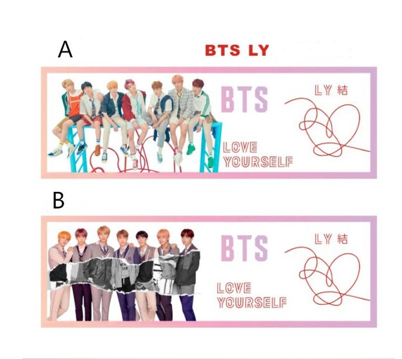 Bts Bt21 Banner Slogan Banner Kpop Bts Hand Held Banner Bts Etsy