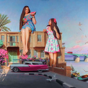 Medium size (24x18&quot;inches/ 46x61cm) of (Baghdad&#39;s seagulls 2017)