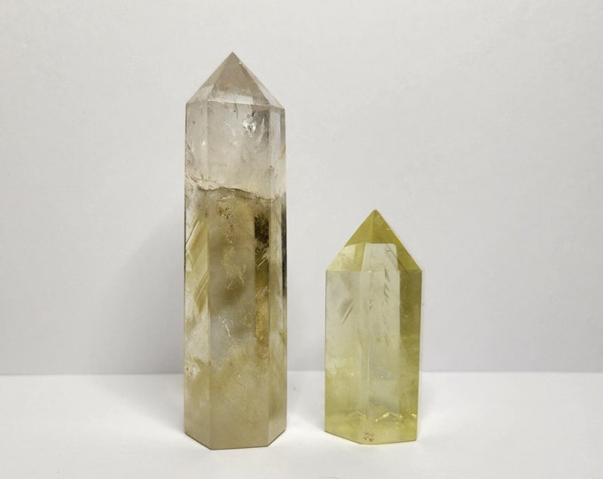 Citrine from heated Amethyst. A clear energy that supports focus, creation and attunement. Refined warmth in solid form.
