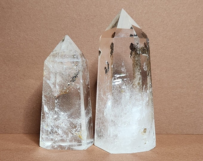 Garden Quartz with magical inclusions, promotes peace, insight and spiritual growth. Each piece is uniquely formed by nature.