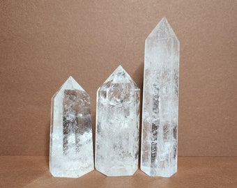 Rock Crystal: Purifying, clarifying, and balancing. Strengthens intentions and promotes spiritual growth.