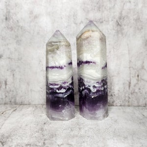 Ametista Chevron: attiva l'intuizione, promuove la crescita spirituale. Aiuta con la lucidità di pensiero e l'equilibrio emotivo. Energia resiliente.