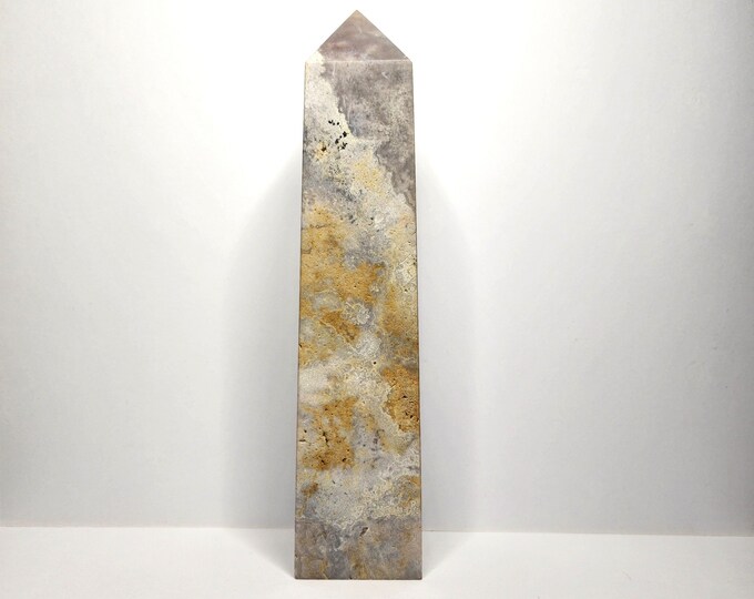 Flower Agate: Delicate blossom patterns. Promotes harmony, growth and healing. Calm and peaceful energy for the mind.