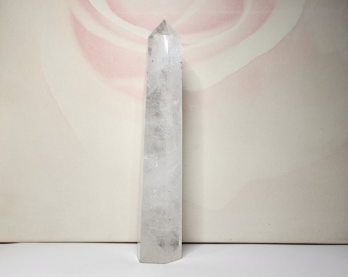Clear Quartz: A transparent gemstone, with beautiful rainbow. Known for its powerful energy amplification and healing properties.