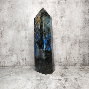 Labradorite : Une pierre mystique pleine d'étincelles colorées, favorise l'intuition, la protection et la croissance spirituelle pour une vie magique.