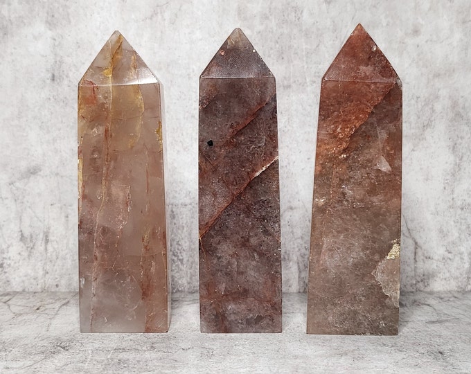 Fire Quartz: Sparkling energy, creativity boost. Strengthens self-confidence and brings positive emotions to life.