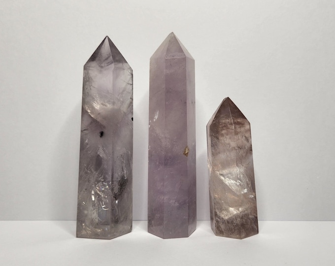 Clear amethyst, rare and enchanting with its crystalline shine. Promotes inner peace and spiritual enlightenment, strengthens intuition.