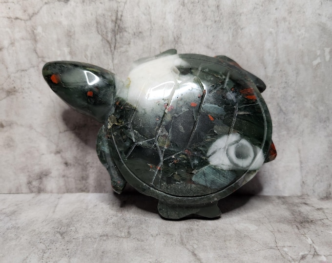 Bloodstone turtle: calms, ensures that you can control yourself, has a stimulating effect and increases adaptability.