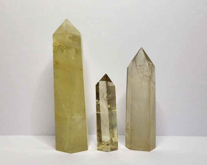 Citrine from heated Amethyst. Carries intention, inner warmth and a clear energy that feels calm and energizing at the same time.