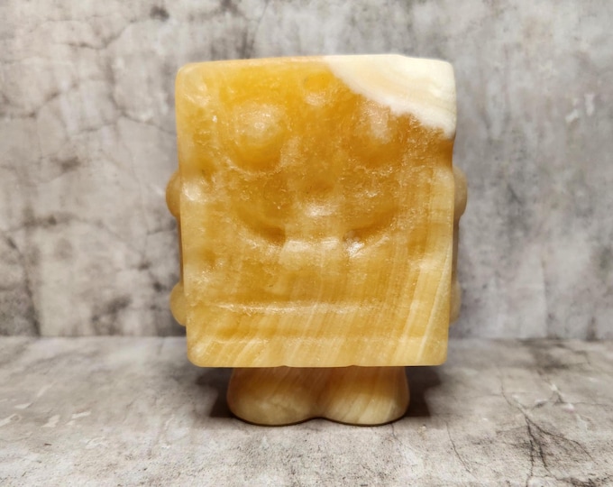SpongeBob Honey Calcite: Promotes self-confidence, motivation and emotional healing. Helps with confusion, gives more clarity in the head