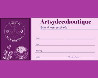 Give the gift of the magic of crystals! Our gift card is perfect for any occasion. Surprise someone with beauty and positive energy.