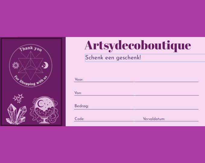 Give the gift of the magic of crystals! Our gift card is perfect for any occasion. Surprise someone with beauty and positive energy.