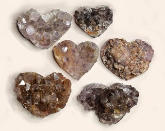 Amethyst Heart: Stone that reduces stress, promotes emotional balance and stimulates spiritual growth. Ideal for meditation and intuition.