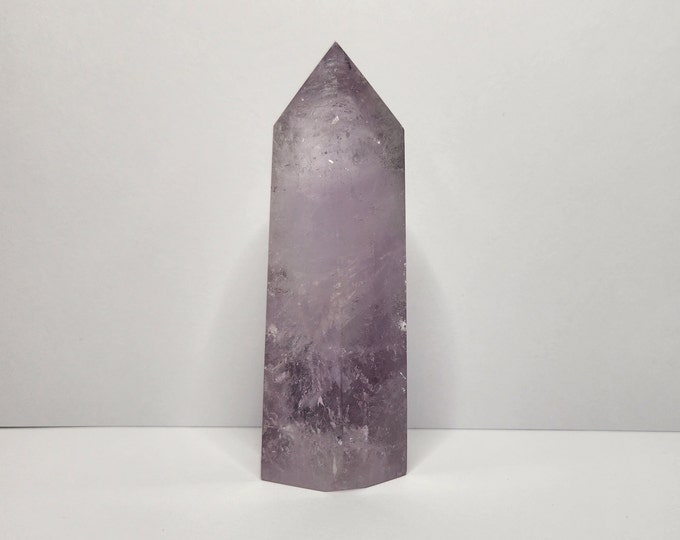 Pink Clear Amethyst: Rare and calming. Promotes love, healing and intuition. Harmony and balance.