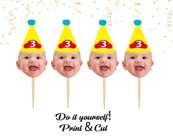 1e Verjaardag Cupcake Toppers, Playdough Theme Printables