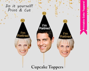 Ik ben gepensioneerd printbare cake toppers