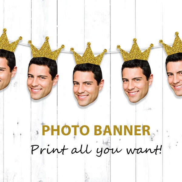 Photo Banner and Photo Cupcake Toppers for Father's Day