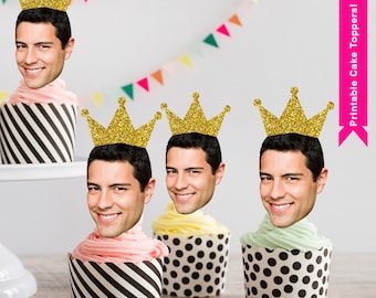 Fotocupcake-toppers voor Vaderdag en verjaardag