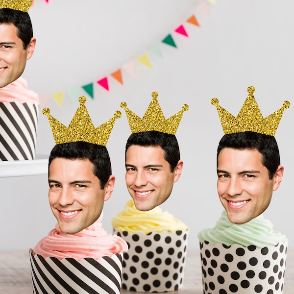 Photo Cupcake Toppers for Father's Day and Birthday