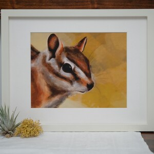 Stampa di scoiattolo 8x10" - disegno originale di me, artista canadese che crea arte della fauna selvatica, design minimalista dettagliato adatto a qualsiasi stanza