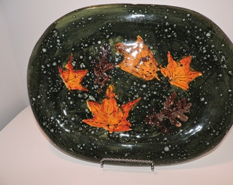 Speckled Green Autumn Platter