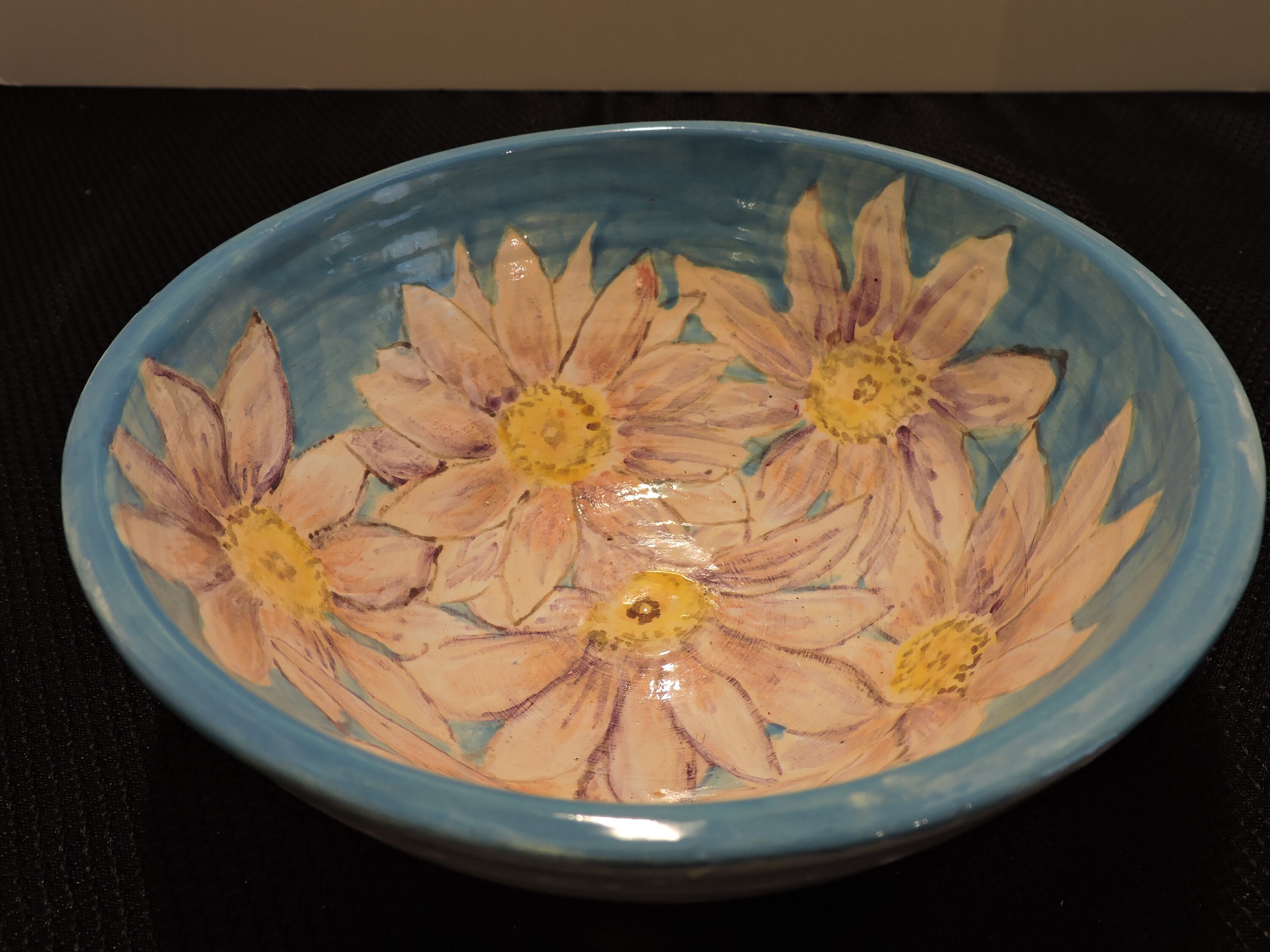 Ceramic Bowl W/ Floral Interior Etsy