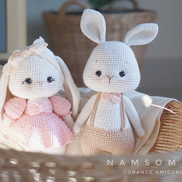 PDF Pattern-Crochet Amigurumi | Wedding Rabbit  Pattern Digital Download in English | Cute Crochet Pattern