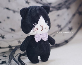 PDF Pattern-Crochet Amigurumi | Halloween black cat Pattern Digital Download in English | Cute Crochet Pattern