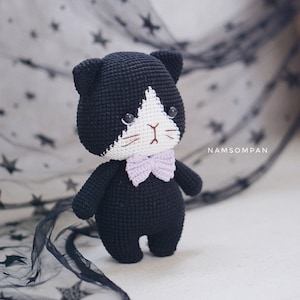 PDF Pattern-Crochet Amigurumi | Halloween black cat Pattern Digital Download in English | Cute Crochet Pattern
