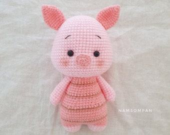 Patrón PDF - Amigurumi de ganchillo / Patrón de cerdito Descarga digital en inglés / Lindo patrón de ganchillo
