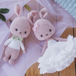 PDF Pattern-Crochet Amigurumi | Wedding Bunny Pattern Digital Download in English | Cute Crochet Pattern