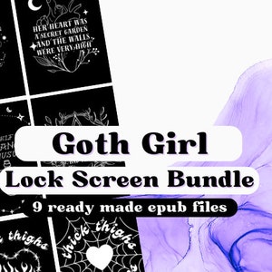 Goth Girl Witchy Kindle Lock Screen Bundle