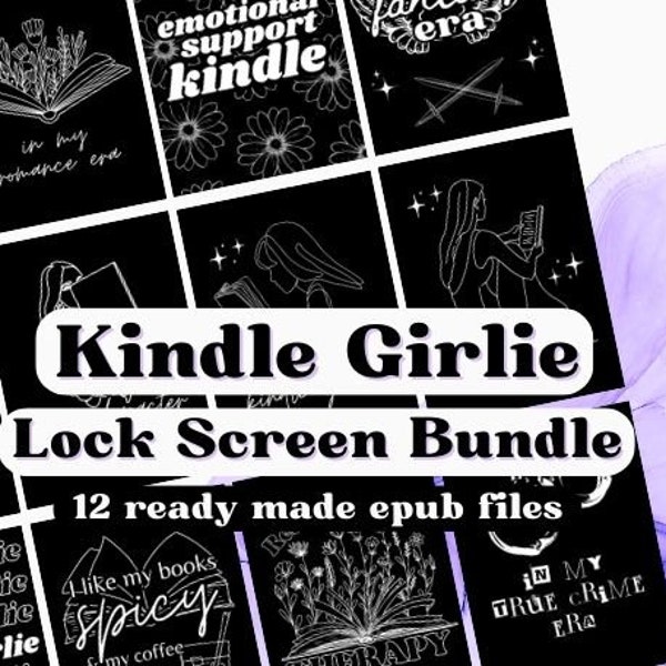 Kindle Girlie Lock Screen Bundle 12 EPUB Files