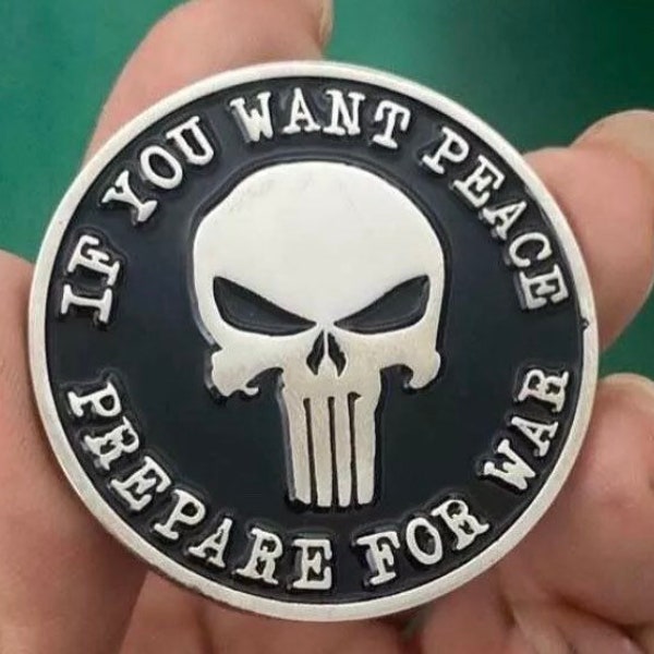 Punisher challenge Coin Si Vis Pacem Para Bellum