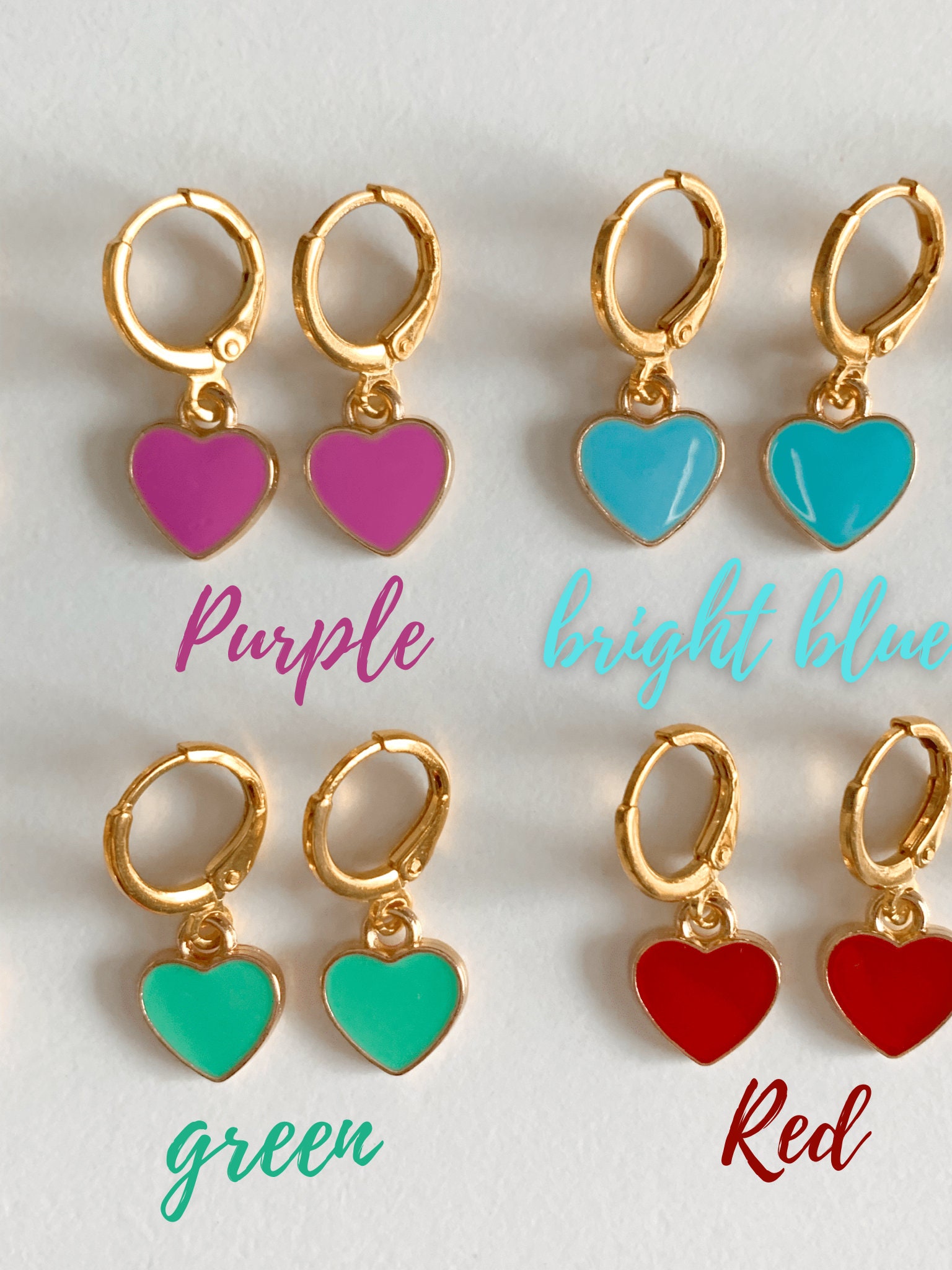 Heart Earrings - Etsy