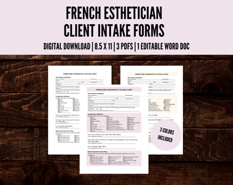 Formule d'admission des Kunden esthéticiennes, Modèle Fiche Klient