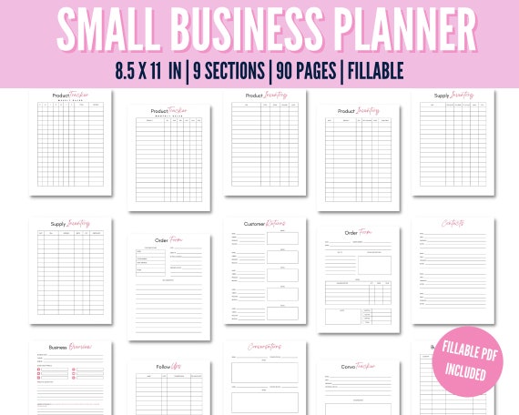 Small Business Planner: Marketing, Social Media, & Expense Trackers (Digital Download)