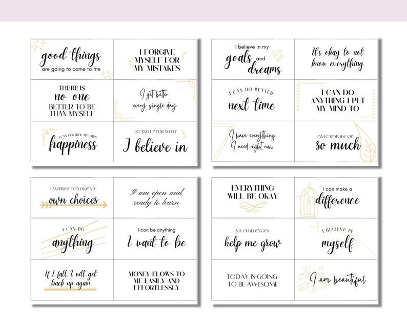 Printable Law of Attraction Affirmation Cards Positive - Etsy