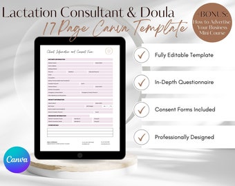 Lactation Consultant Business Forms, Lactation Counselor Intake Forms, Consent Forms, Liability Waiver, Certified Lactation Consultant Nurse