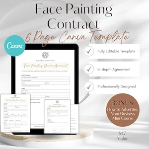 Face Painting Contract, Face Painting Contract Template, Contract for Face Painting, Face Painting Contract Sample