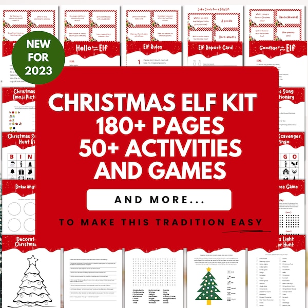 2023 Elf Kit, Elf Activity Printable, Editable Welcome Letter, Accessories & Props, Printable Christmas Ideas and Games to Set On the Shelf