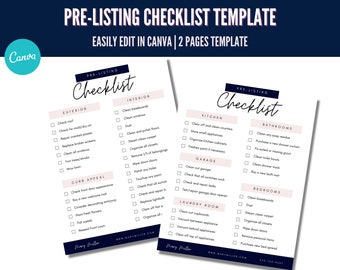 Pre Listing Checklist, Home Maintenance and Cleaning Checklist