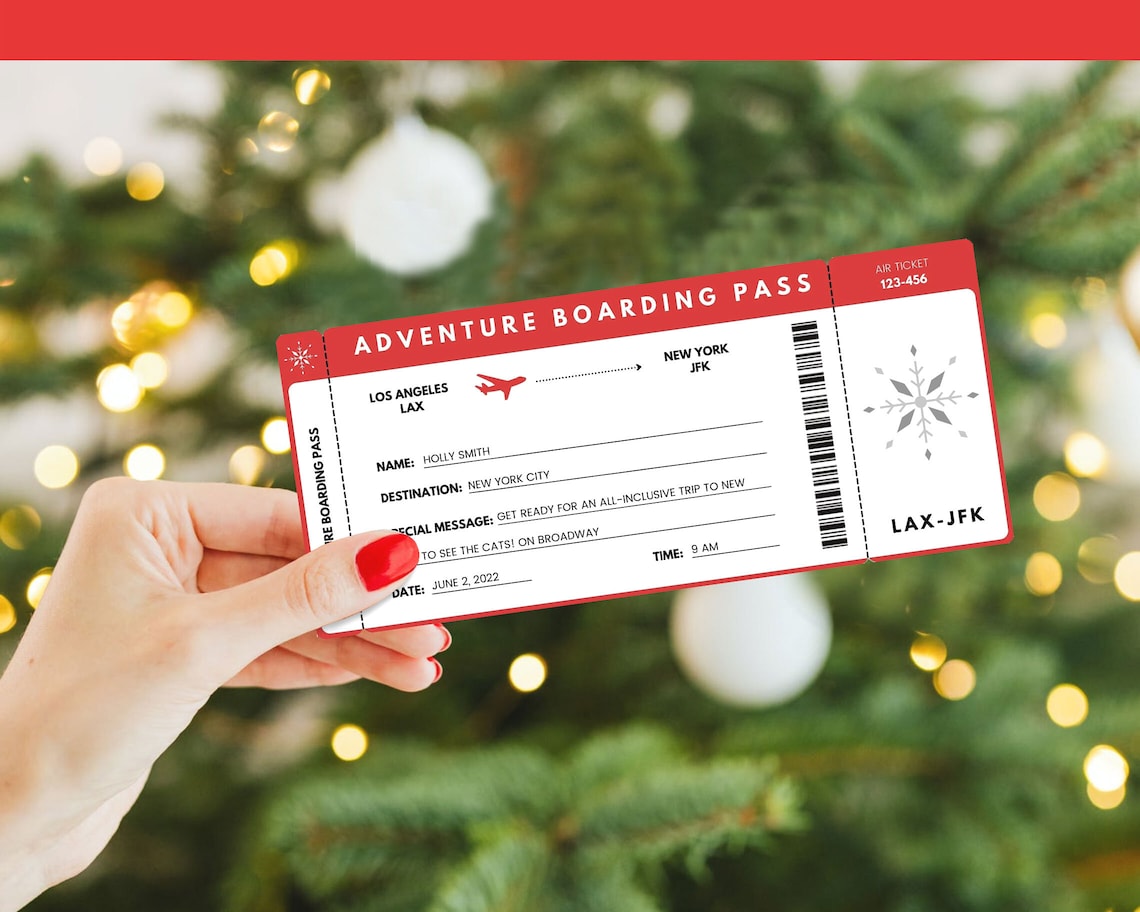 Boarding Pass Template Custom Boarding Pass Editable Etsy